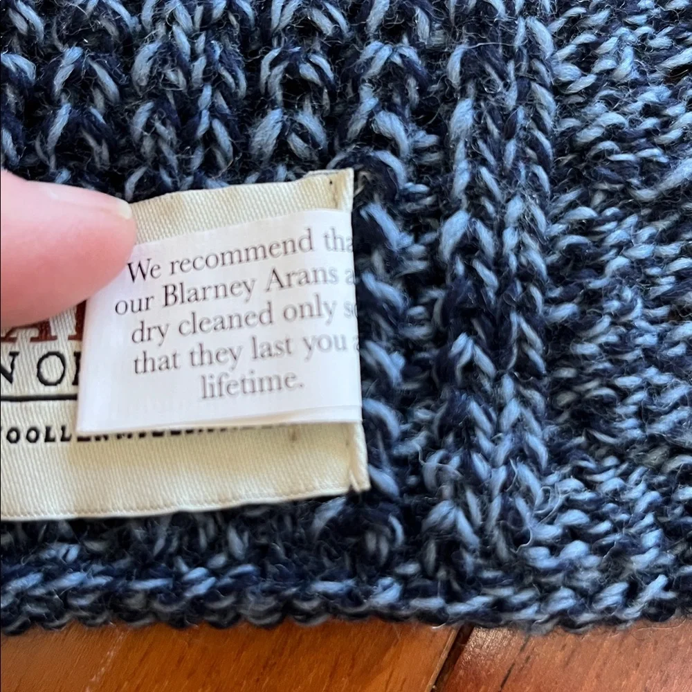 Blarney Woollen Mills Scarf Cable‎ Knit Merino Wool Long Ireland Irish